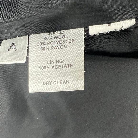 Ann Taylor Loft Wool Blend Glen Plaid 2 Flap Blazer Women’s SZ 4 Gray/Black - Picture 5 of 10